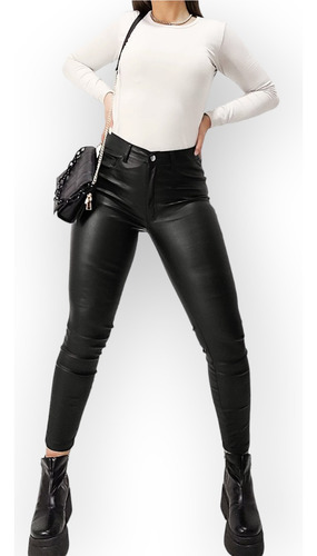 Pantalon Leggins Chupin Engomado Elastizado - Mujer