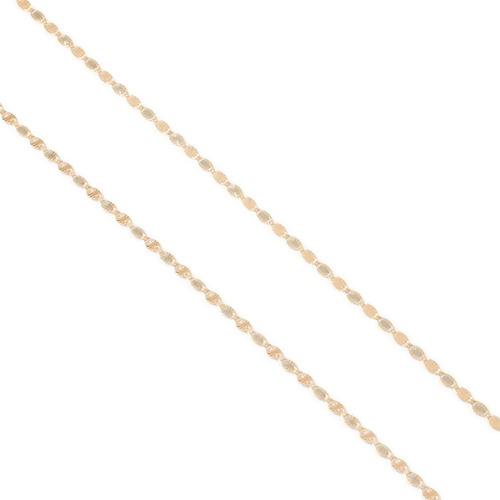 Cadena Valentina Estrella Tritono 2.5mm Oro Solido 10k 40cm Color Dorado