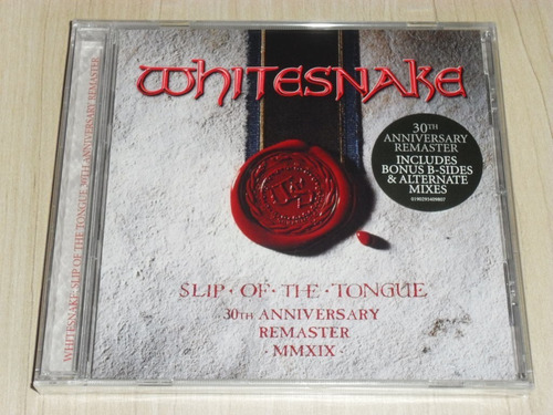 Cd Whitesnake - Slip Of The Tongue 30th (europeu + 7 Bônus)