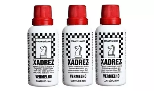 Corante liquido tinta xadrez bisnaga com 10 unidades