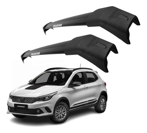 Rack Travessa Acoplada Fiat Argo Trekking 2019/. Larga Preta