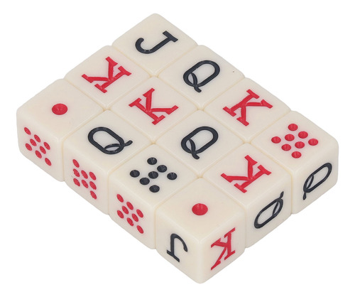 Juego De Dados Con Alfabeto Acrílico, 12 Piezas, Papel Portá
