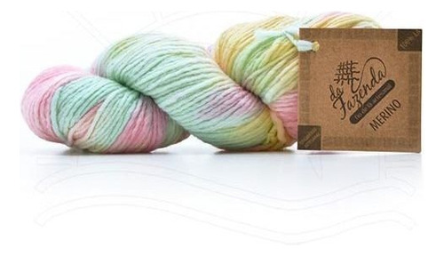 Lã Merino Worsted 100g - Tingimento Artístico 165 Napolitano Cor 180 Marshmallow