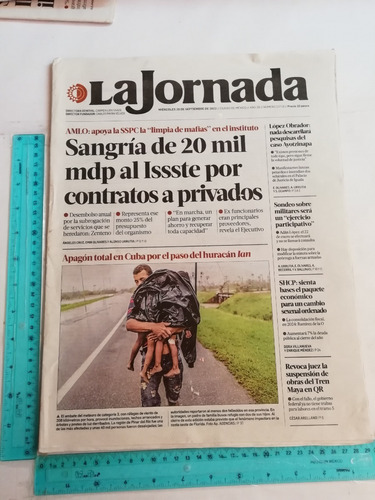 Revista Periodico La Jornada No 13718 28 De Septiembre  2022
