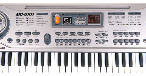 Teclado Electrónico De 61 Teclas, Piano, Led, Juguete Musica