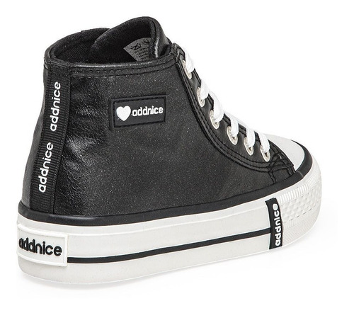 Imagen 4 de 10 de Zapatillas Botitas Addnice Vulcan Metalic + Bolso Kids Niña