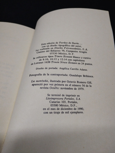 Tardes De Lluvia... Y Otras Obsesiones Jose Maria Rodríguez (Usado)