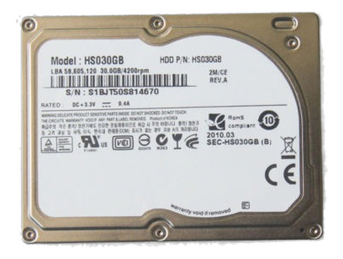 1.8 Hs030gb Zif De 30gb Disco Duro Cambie Mk4009gal Mk6028g