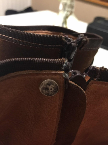 Botas Gamuza Tostado T36 Taco Chino Escondido Pre Cio Sas!!!
