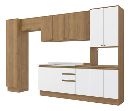 Cozinha Modulada Celeste Kappesberg 100% Mdf Branco 8 Peças