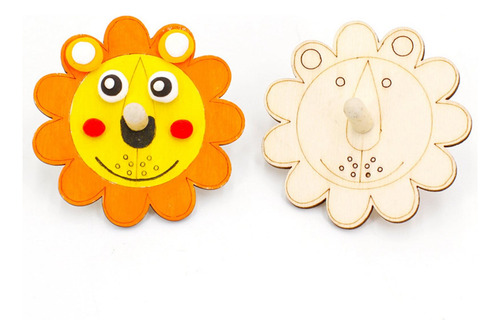 30 Piezas De Madera Sin Terminar Top, Kids Gyro Toys,