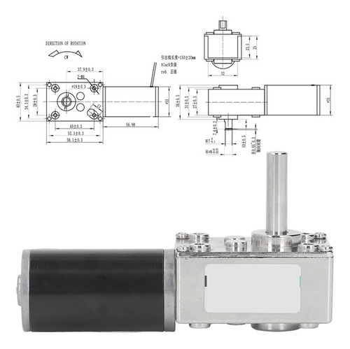 Motor De Engranaje Helicoidal Reversible Con Engranaje Dc, P