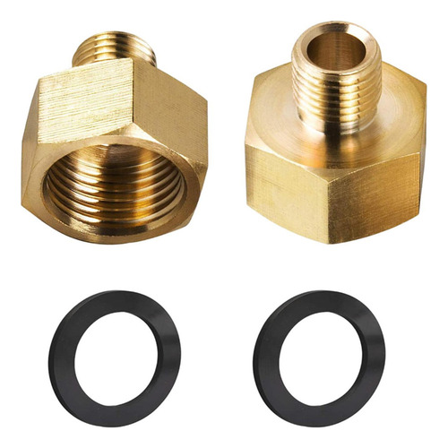 Fc Adaptador De Gas De Latón De 2 Piezas 1/2 Pulgada Hembra