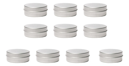 10 Uds Bote Cosmético De Aluminio Vacío Caja De Contenedor