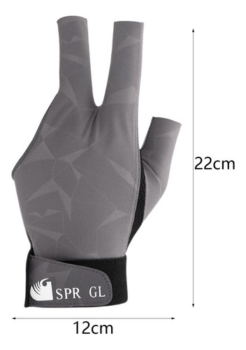 Guante De Billar De 3 Dedos, Guante De Billar De Mano Gris