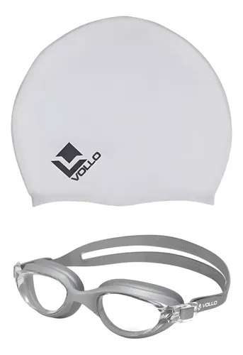 Kit Touca De Natação + Óculos Com Vedação Vollo Sports