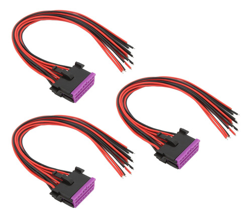 3 Peças De Cabos De Conector Fêmea Obd2 De 16 Pinos 30 Cm J1