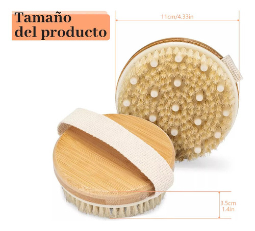 A Cepillo Corporal De 2 Piezas For Masaje, Exfoliación De