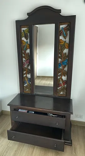 Espejo De Cómoda En Madera (Usado)