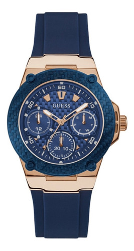 Reloj Guess W1094l2 Color de la malla Azul Color del bisel Dorado Color del fondo Azul