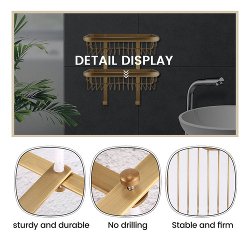 Estante De Baño Rectangular De Estilo Europeo Wall-m