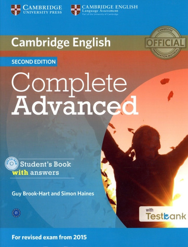Complete Advanced - 2/ed.- Sb W/key & Cd-rom & Testbank - Gu