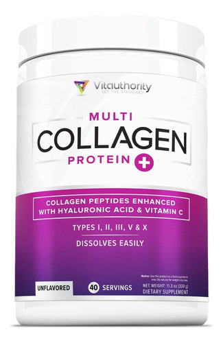 Vitauthority Multi Collagen Protein 320gr 40 Servicios 