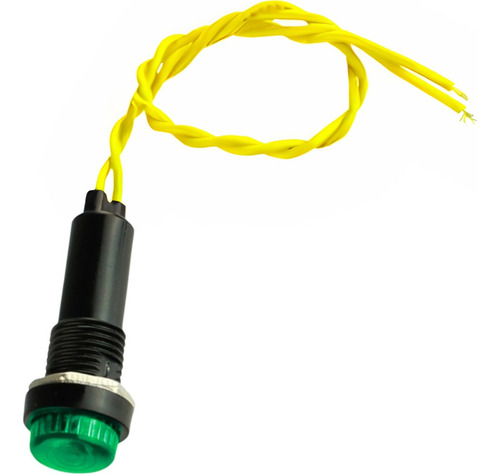 Kit 10 Sinaleiro Olho De Boi Led Verde 24v Para Painéis