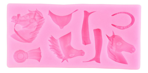 4pcs Molde De Silicona Caballo Herradura Bota Fondant Resina