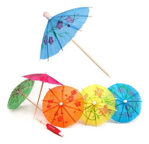 Espeto Guarda Chuva Sol Bebidas Coquetel Enfeite 100 Und