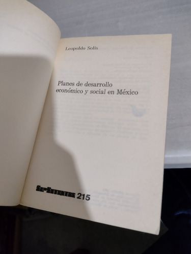Planes De Desarrollo Económico Y Social En México Leopoldo S (Usado)