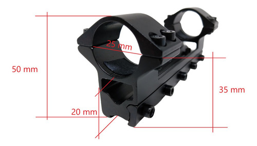 Imagem 2 de 10 de Suporte Mount Único Luneta Trilho 11mm Cbc Rossi Gamo Hatsan