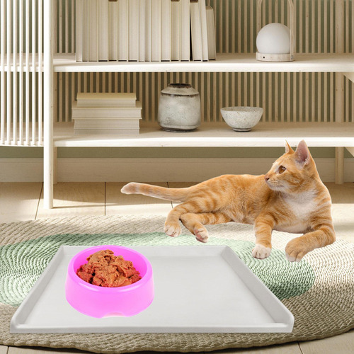 Fa Alfombrilla Para Comida De Mascotas, Bandeja Para Platos