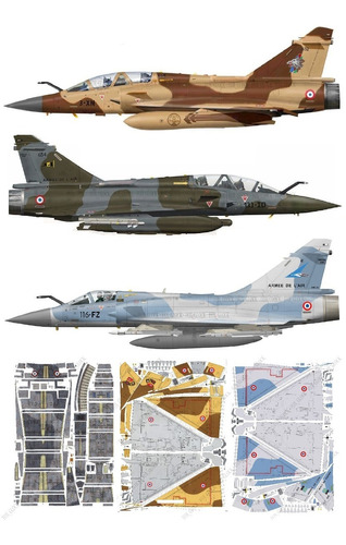 Mirage 2000 X 3 Esquemas Sin Error 1.33 Papercraft