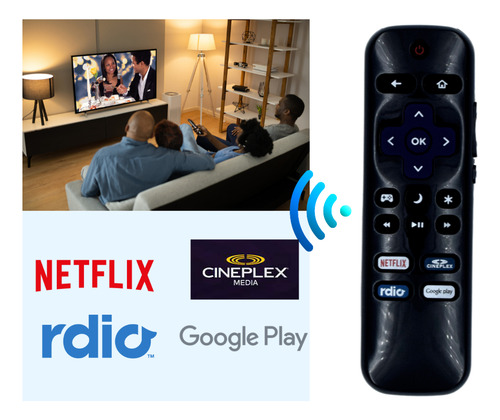 Control Remoto Para Roku Smart Tv Tcl Hisense Shrp