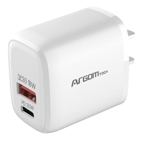 Cargador De Pared Usb Y Tipo C De 20 W Argom Tech