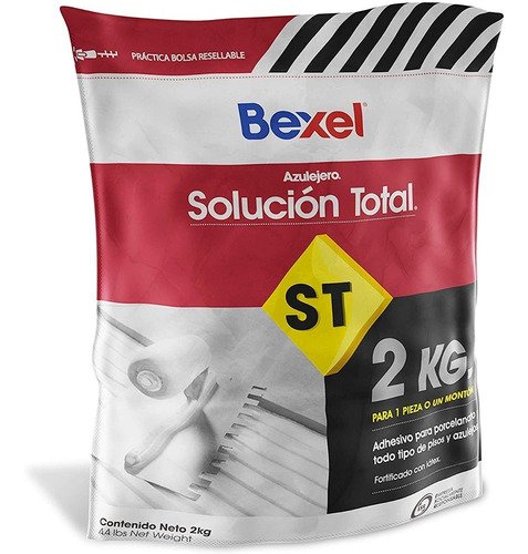 Adhesivo Azulejero Solución Total Gris 2 Kilogramos Bexel