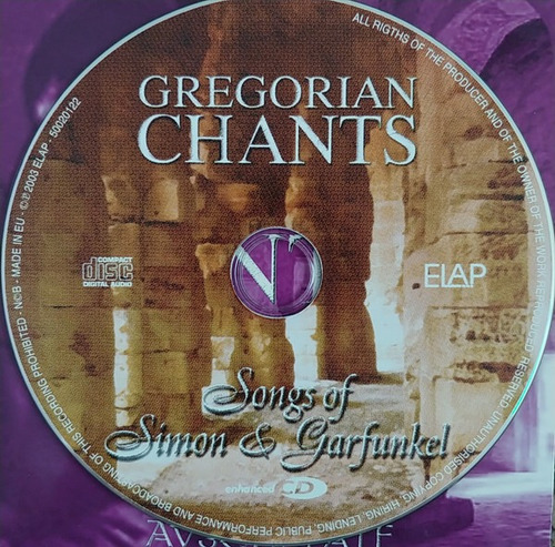 Avscultate -cantos Gregorianos-songs Of Simon & Garfunkel Cd (Usado)