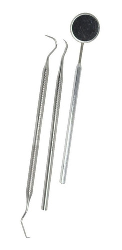 Imagem 2 de 5 de Kit De Limpeza Tártaro Dental - Sonda, Extrator; Espelho