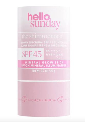 Hello Sunday The Shimmer One Stick Spf 45 Bloqueador Luminos