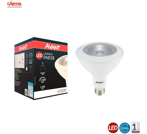 Imagem 1 de 5 de Lâmpada Led Par38 14w Bivolt 1200 Lumens 6500k