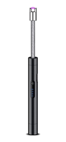 Electric Arc Lighter With Long Rotatable Neck Battery Level