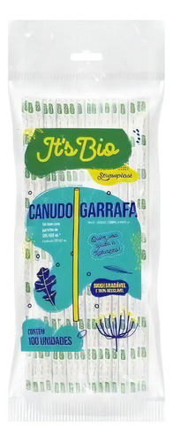 Canudo Bio Garrafa Sache Embal24cm C/3000