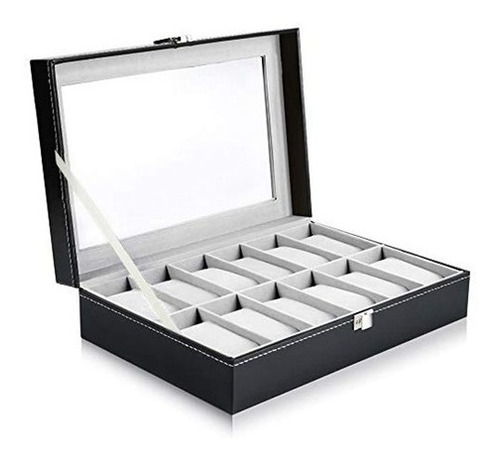 Caja De Reloj De Piel; Organizador De Joyería