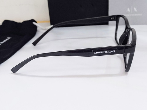 Lentes Armani Exchange Ax3114 Oftalmico Color 8158 Siny Black