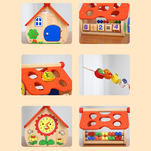 Cubo De Actividades De Madera Juguetes Preescolares