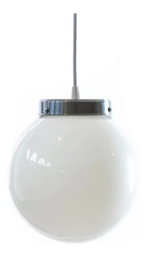 Imagen 2 de 10 de Lampara Cristal Colgante Vidrio Satinado 1 Luz 25cm Oferta