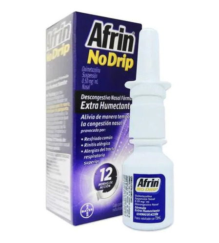 Afrin No Drip Extra Humectante 50 Mg 1 Frasco Spray 15 Ml