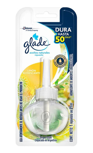 Glade Aceites Naturales Aromatizador Repuesto Limon  