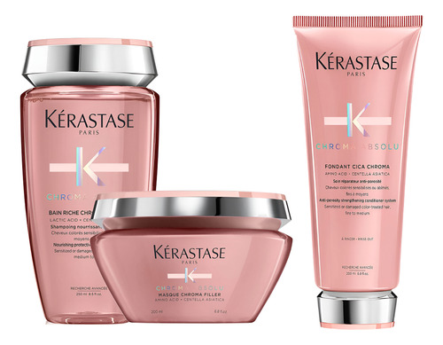 Kit Kerastase Chromatique Shampoo+acondicionador+ Mascarilla